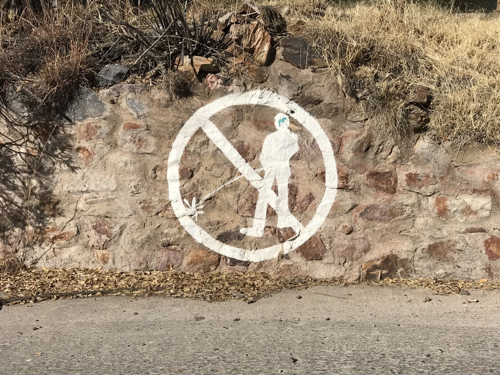 No pee wall